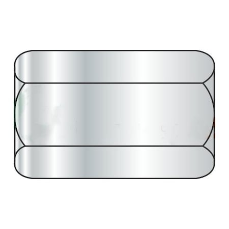 Newport Fasteners Coupling Nut, 5/8"-18, Steel, Zinc Plated, 2-1/8 in Lg, 13/16 in Hex Wd, 100 PK 388286